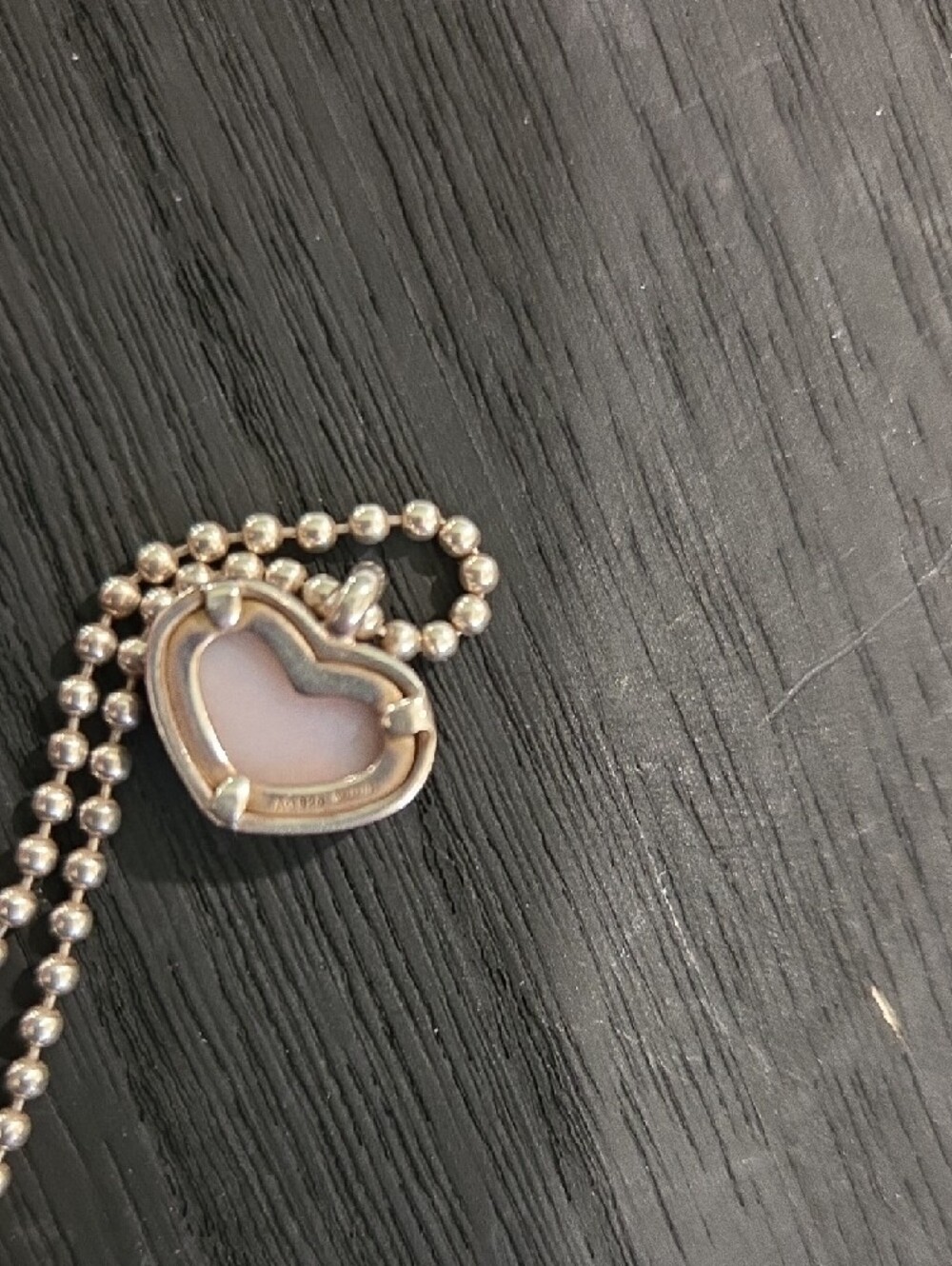 Gucci 9.25 Heart Pendant Necklace in Silver W/Pink 14.5" - Picture 7 of 9